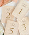 These colored handmade paper table numbers bring a warm, romantic tone to your reception décor. Premium cotton paper, naturally deckled edges, and elegant calligraphy create a soft fine-art look that elevates each table setting. The tinted paper adds depth and charm, pairing beautifully with garden, coastal, or European-inspired wedding styles. Perfect for couples seeking artisanal, heirloom-quality details.