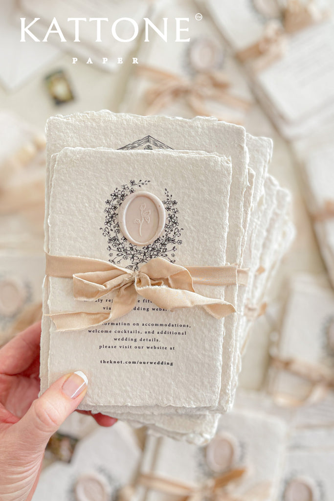 Miriana Handmade Paper Wedding Invitation Sets