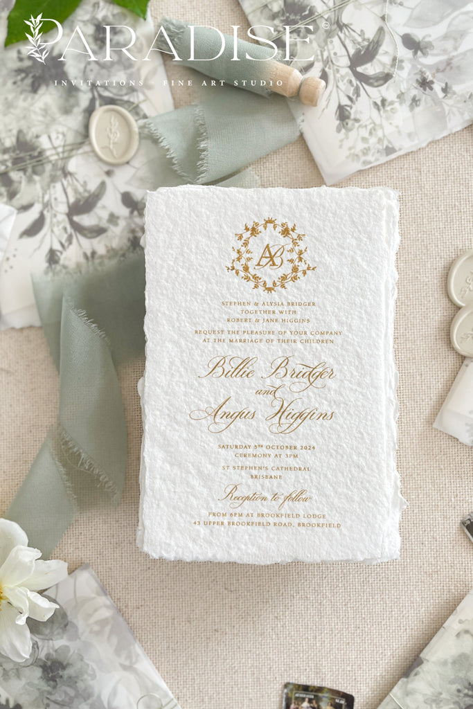 Morgana Handmade Paper Wedding Invitation Sets