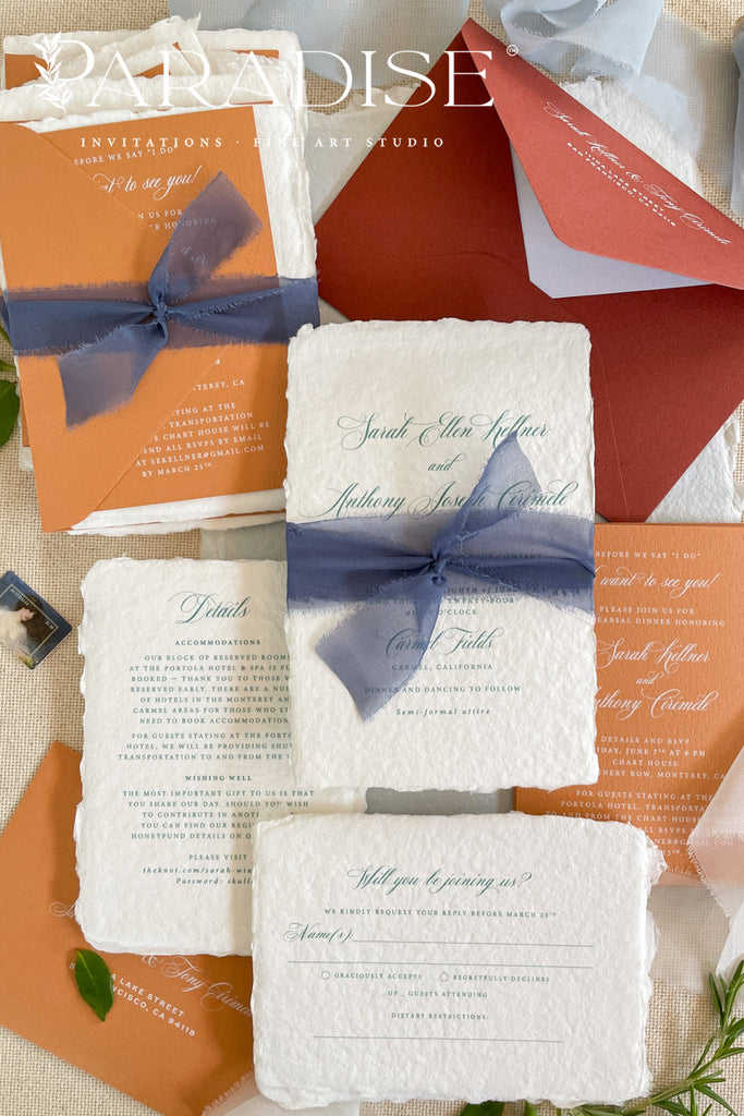 Alora Handmade Paper Wedding Invitation Sets