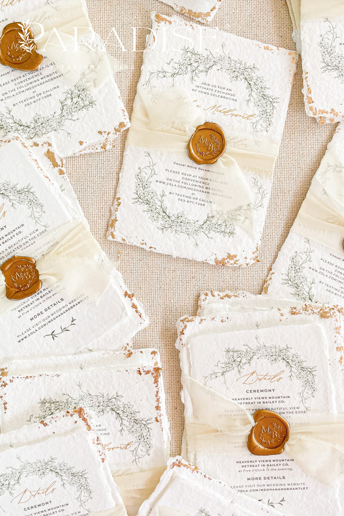 Alexandra Handmade Paper Wedding Invitation Sets