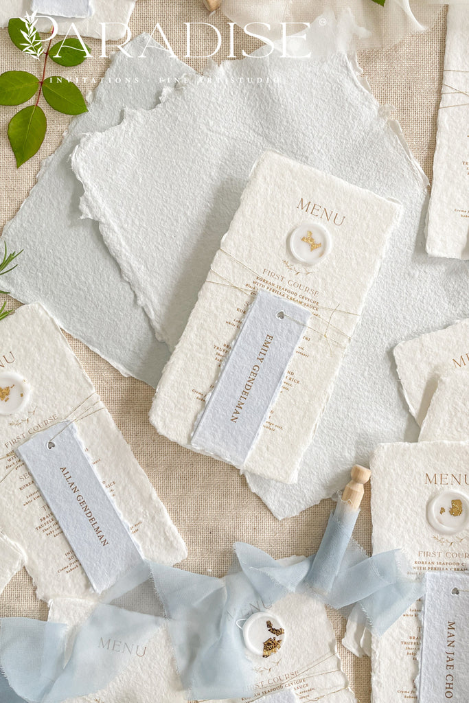 Danni Handmade Paper Wedding Menus