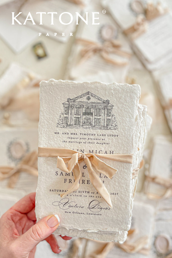 Miriana Handmade Paper Wedding Invitation Sets