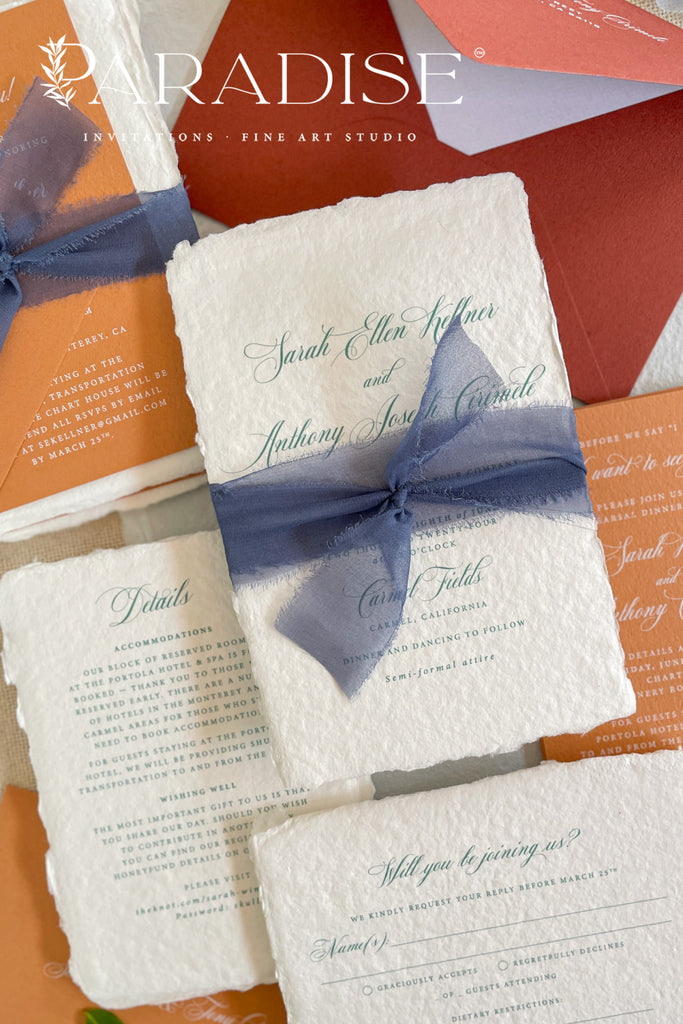 Alora Handmade Paper Wedding Invitation Sets