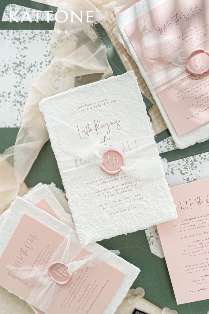 Amryn Handmade Paper Wedding Invitation Sets