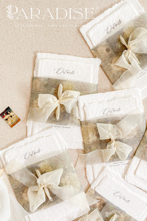 This exquisite wedding invitations suite offers a blend of timeless sophistication and modern elegance. The beautiful modern calligraphy invites are printed on luxurious handmade cotton paper, providing a rich, tactile feel and a fine art finish. This fine art stationery is the perfect choice for couples who appreciate bespoke, handcrafted details and a chic, contemporary aesthetic.
