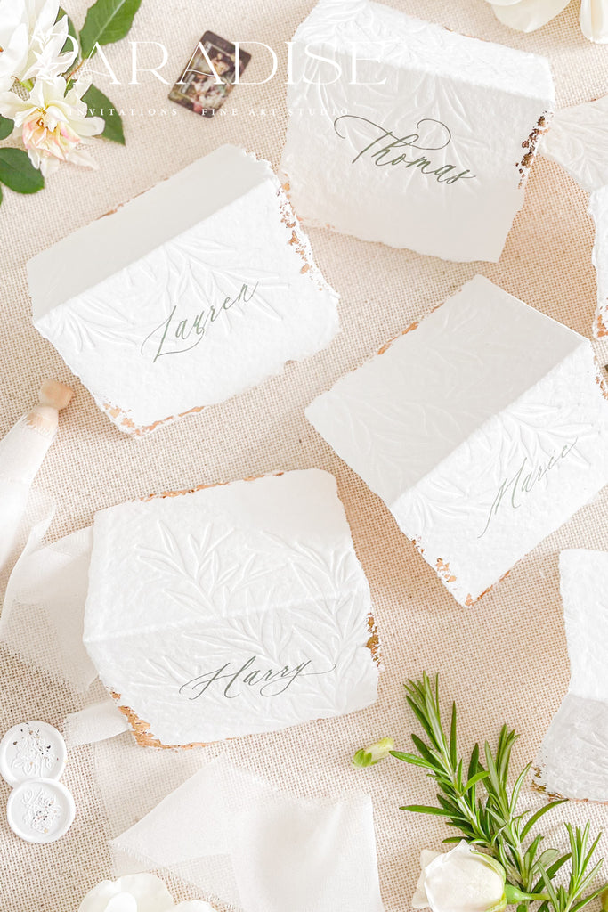 Vivian Handmade Paper Place Cards