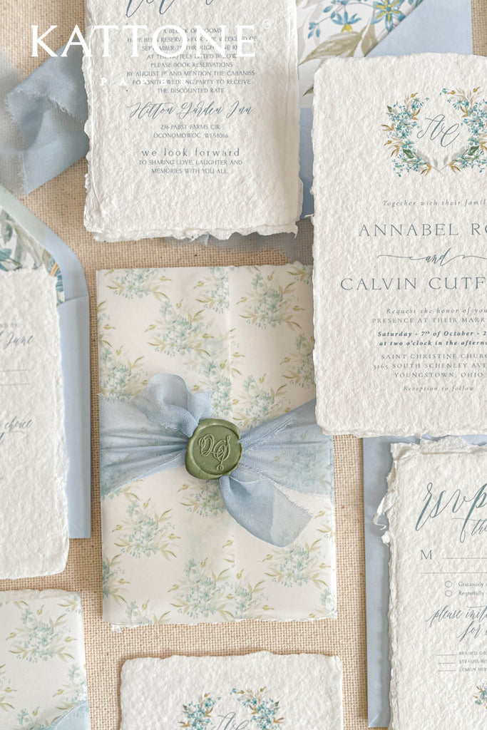 Leire Handmade Paper Wedding Invitations