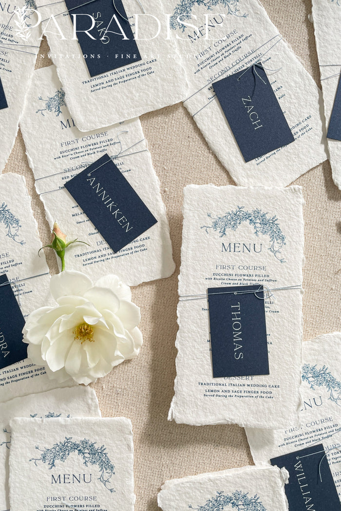 Rhea Handmade Paper Wedding Menus