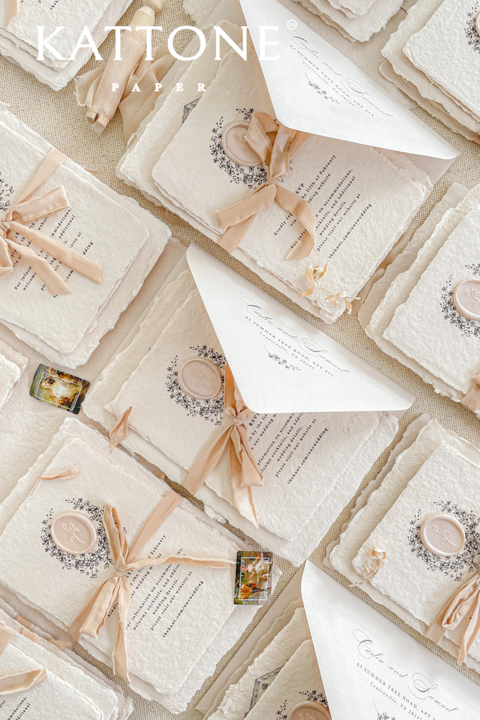 Miriana Handmade Paper Wedding Invitation Sets