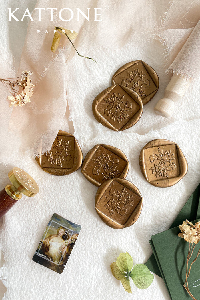 Square Custom Golden Wax Seals