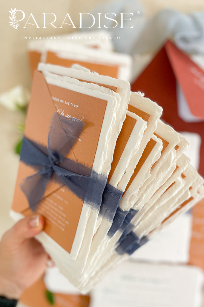 Alora Handmade Paper Wedding Invitation Sets