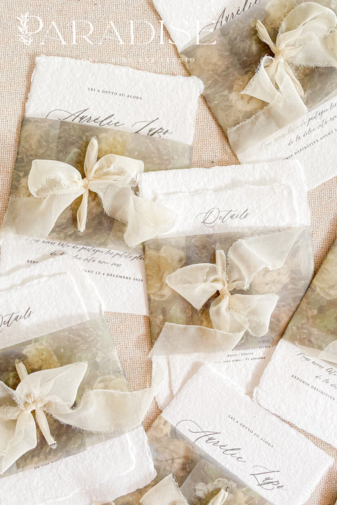 This exquisite wedding invitations suite offers a blend of timeless sophistication and modern elegance. The beautiful modern calligraphy invites are printed on luxurious handmade cotton paper, providing a rich, tactile feel and a fine art finish. This fine art stationery is the perfect choice for couples who appreciate bespoke, handcrafted details and a chic, contemporary aesthetic.