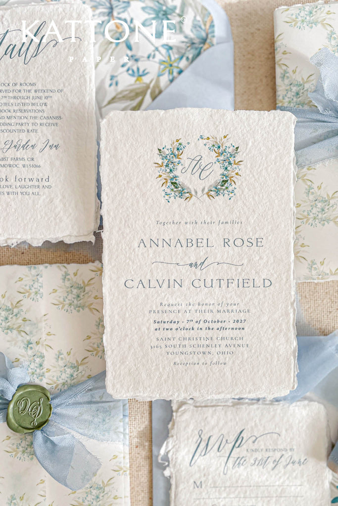 Leire Handmade Paper Wedding Invitations