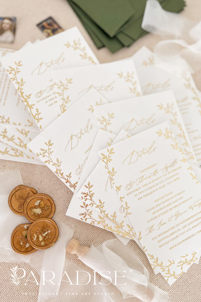 Maria Gold Foil Wedding Invitation Sets