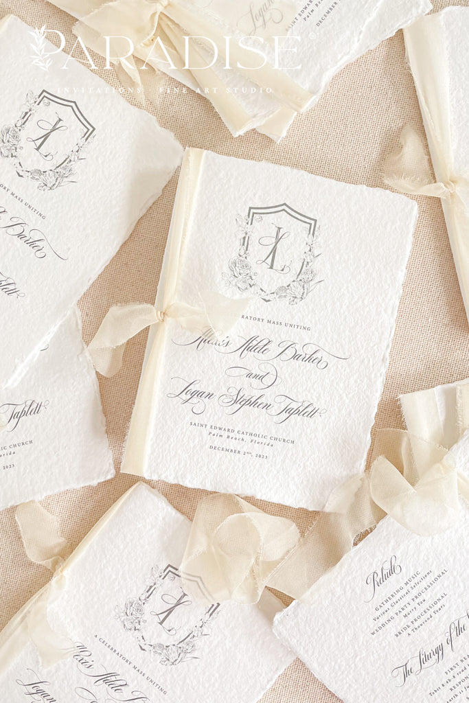 Maisy Handmade Paper Wedding Program