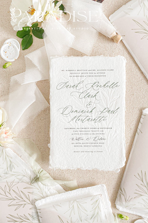 Introduce your love story with elegance and texture through our embossed handmade paper wedding invitations, beautifully designed for couples who appreciate timeless craftsmanship and fine details. Each invitation is crafted by hand using luxurious handmade cotton paper and finished with subtle raised embossing, creating a tactile experience your guests will remember.