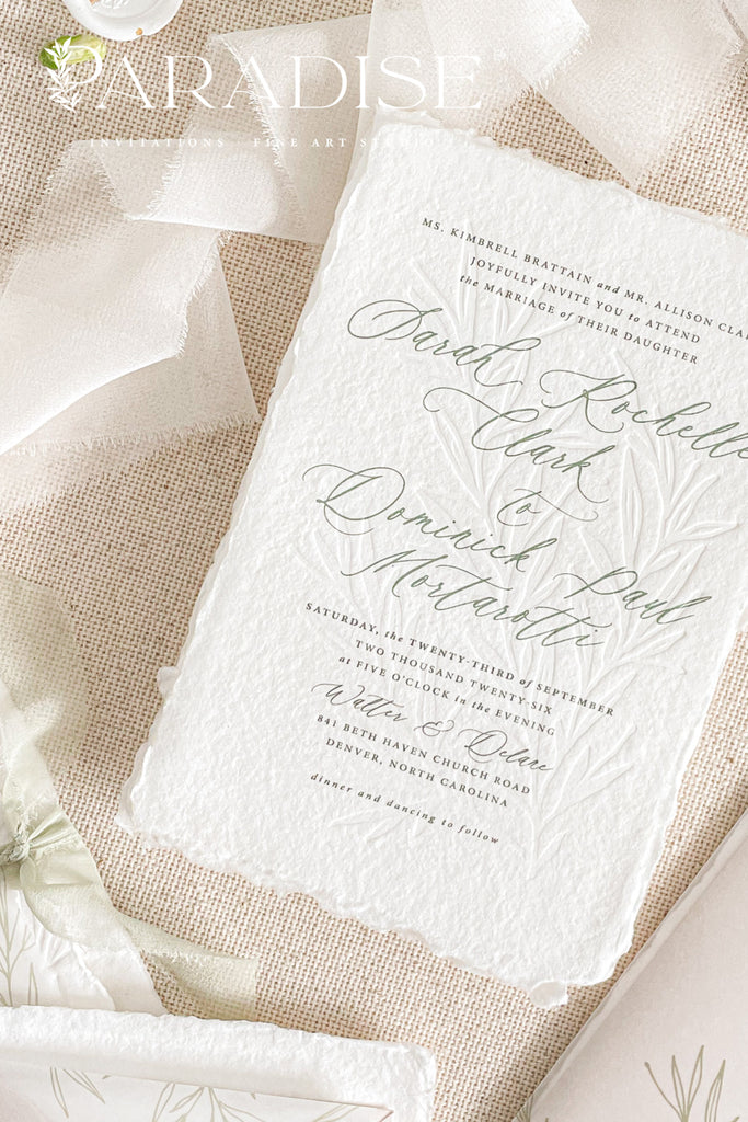 Lillian Handmade Paper Wedding Invitation Sets