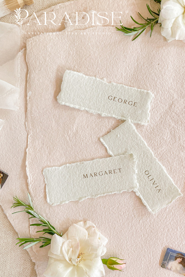 Lyric Handmade Paper Place Cards