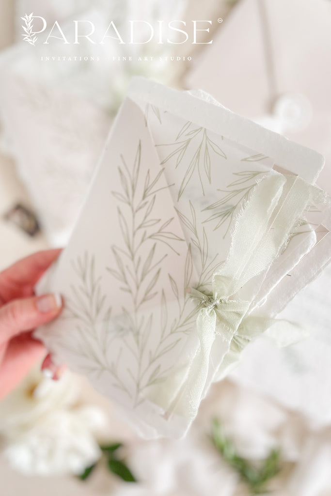 Lillian Handmade Paper Wedding Invitation Sets