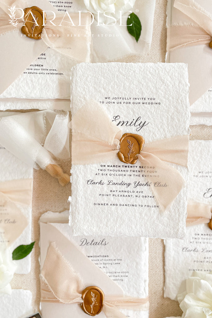 Amiri Handmade Paper Wedding Invitation Sets