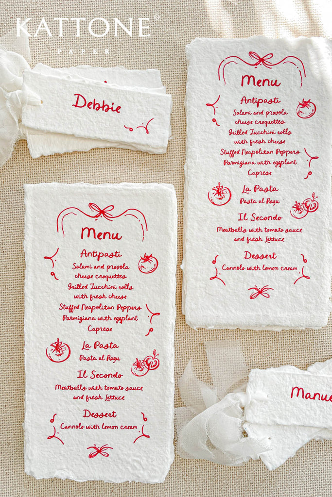 Brynn Whimsical Place Cards, Hand Illustrated Doodles