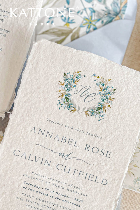 Set a sophisticated and thoughtful tone for your coastal celebration with these unique wedding invites. Perfect for a beach wedding, this suite features a classic navy theme with a beautifully designed wedding timeline to guide your guests through your special day. The elegant calligraphy design adds a touch of classic romance, while the eco-conscious materials ensure your stationery is a beautiful and responsible choice for your special day.