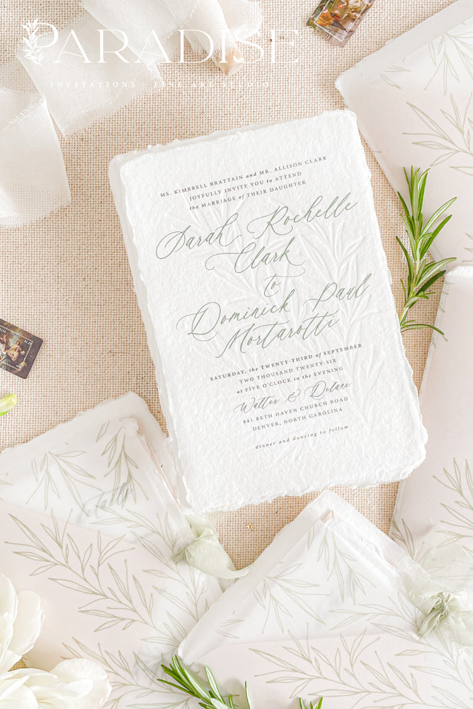 Lillian Handmade Paper Wedding Invitation Sets