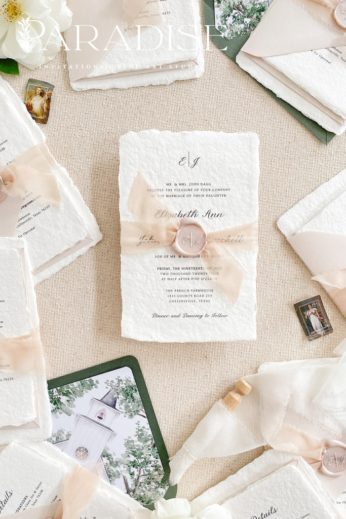 Cerese Handmade Paper Wedding Invitation Sets