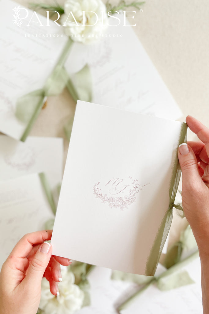 Carolina Silk Ribbon Wedding Programs