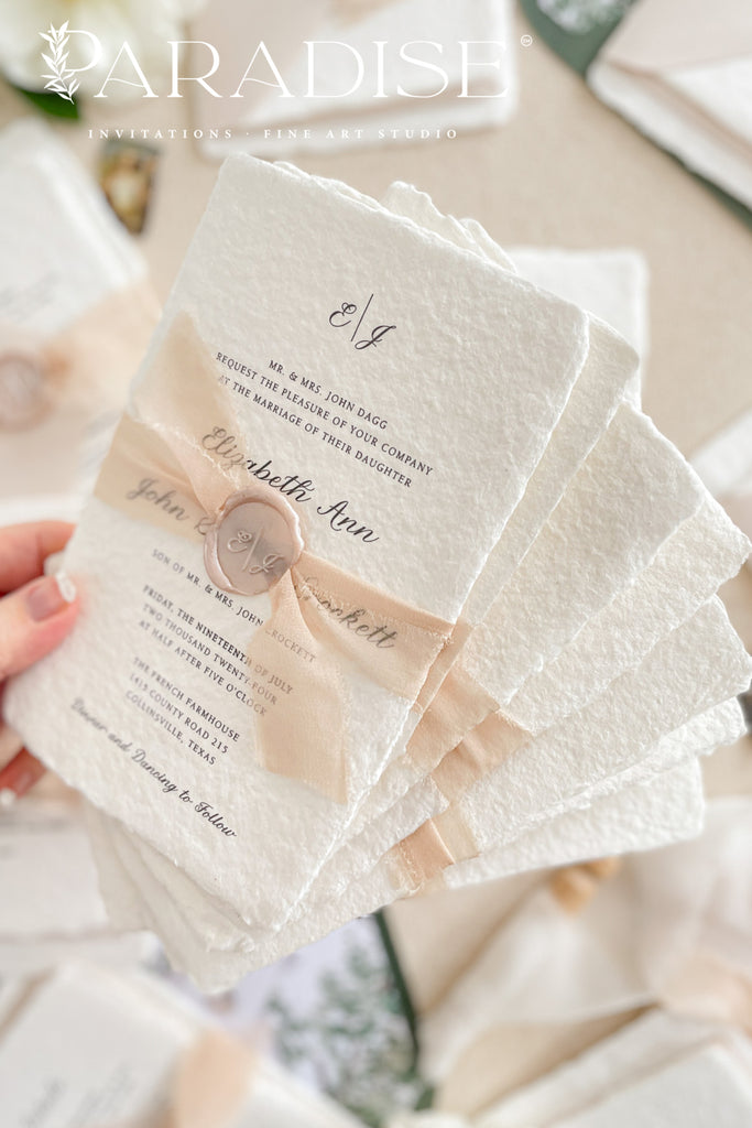 Cerese Handmade Paper Wedding Invitation Sets