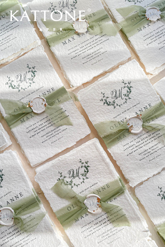 Baylin Handmade Paper Wedding Invitation Suite