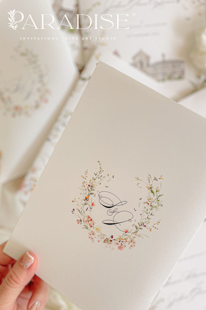 Heaven Watercolor Venue Wedding Programs