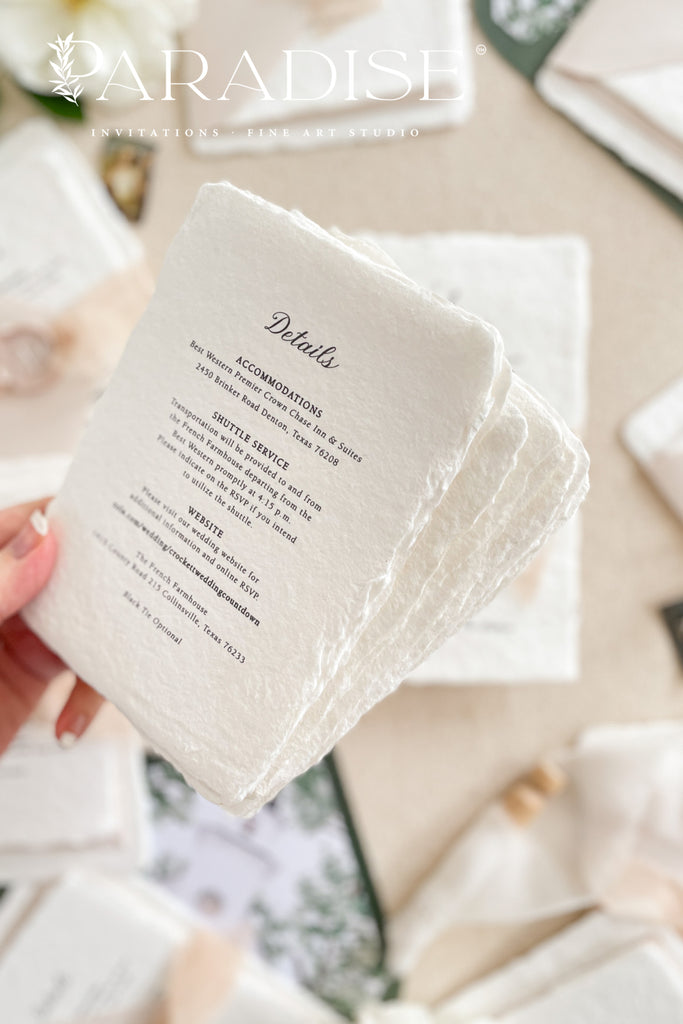 Cerese Handmade Paper Wedding Invitation Sets