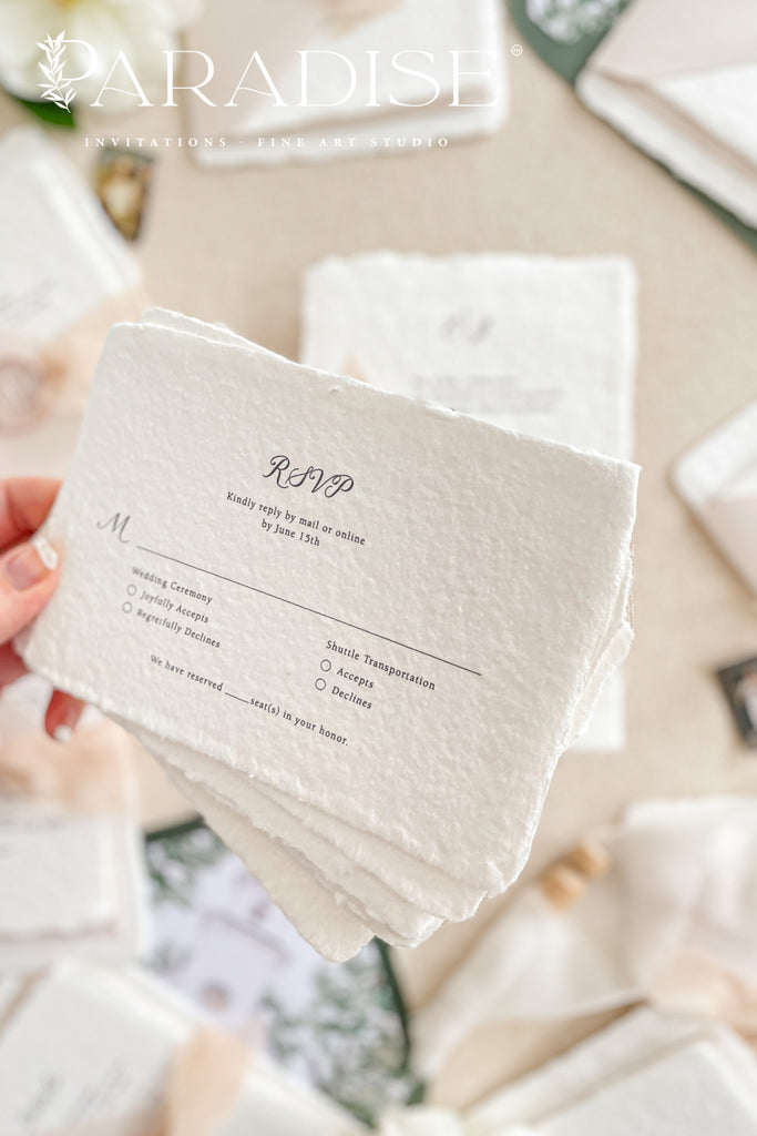 Cerese Handmade Paper Wedding Invitation Sets