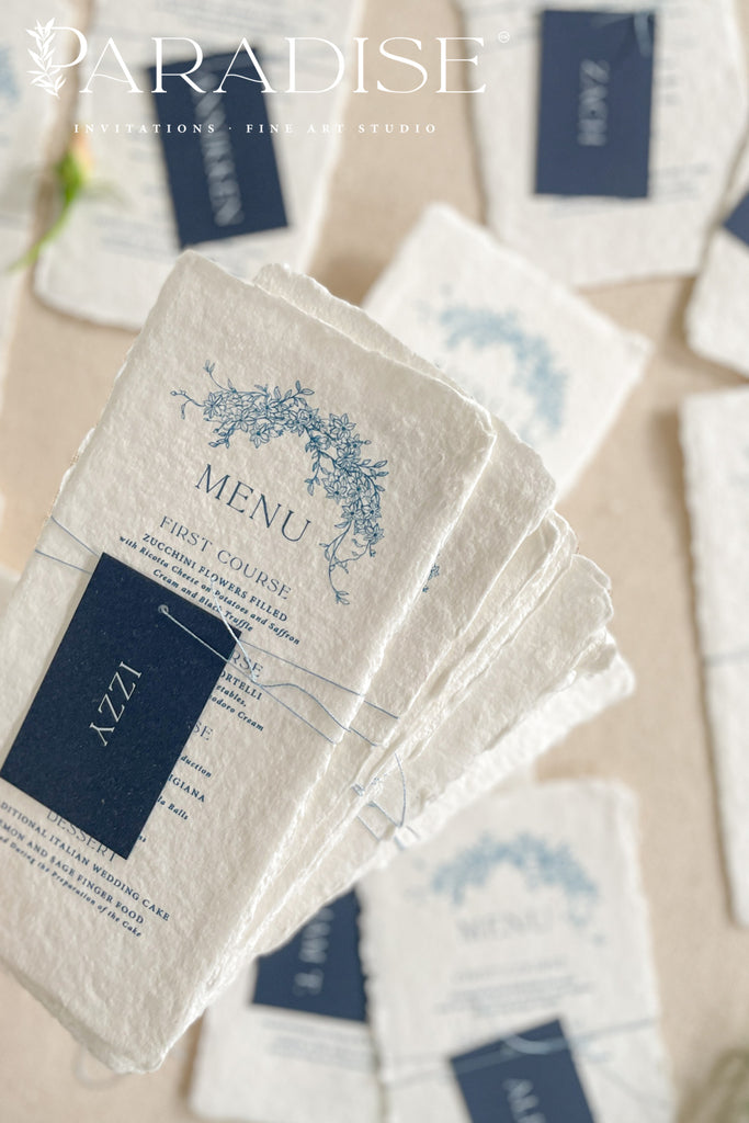 Rhea Handmade Paper Wedding Menus