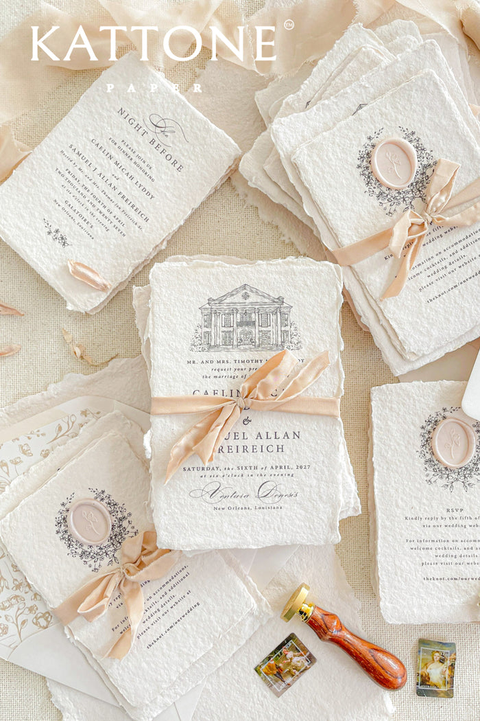 Miriana Handmade Paper Wedding Invitation Sets