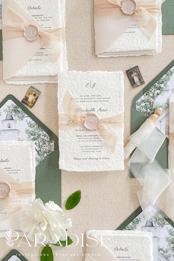 Cerese Handmade Paper Wedding Invitation Sets