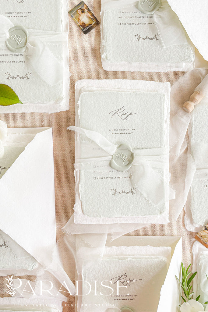 Amina Handmade Paper Wedding Invitation Sets