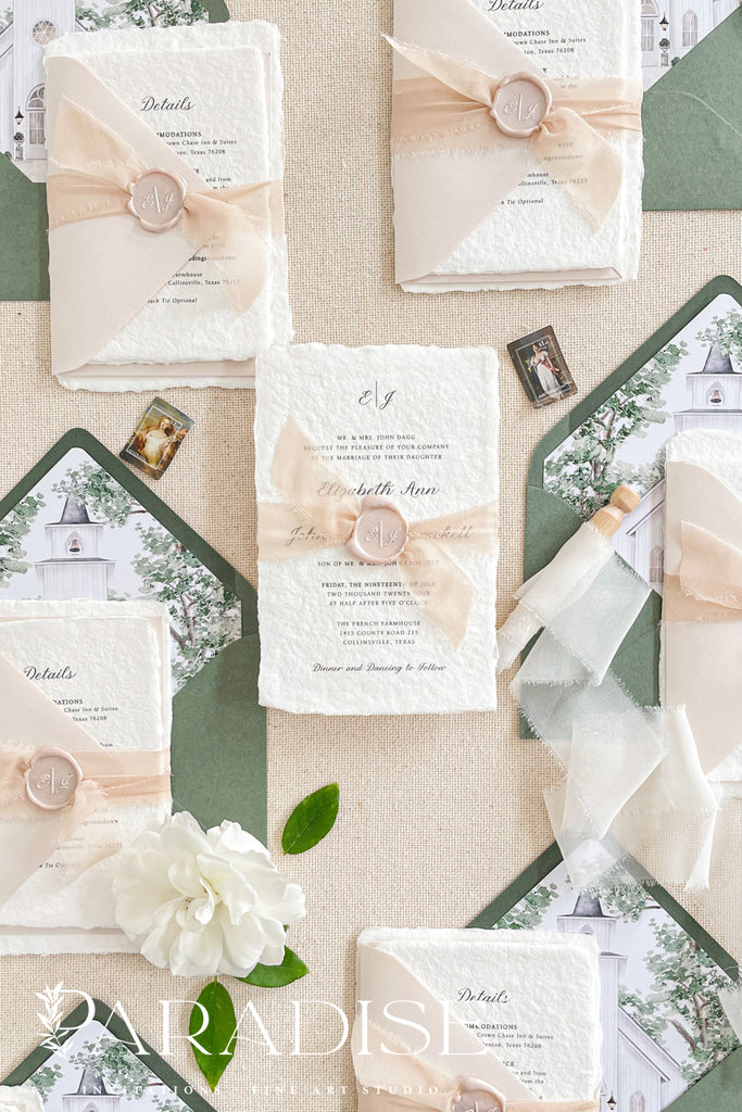 Cerese Handmade Paper Wedding Invitation Sets