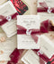 Announce your special day with the artistic charm and bohemian elegance of this deckle edge cotton rag suite. The luxurious, handmade paper adds a rich, organic texture, while the elegant calligraphy wedding stationery set provides a touch of chic sophistication. This boho chic invite is a perfect blend of modern elegance and laid-back romance, setting a warm and inviting tone for your celebration.
