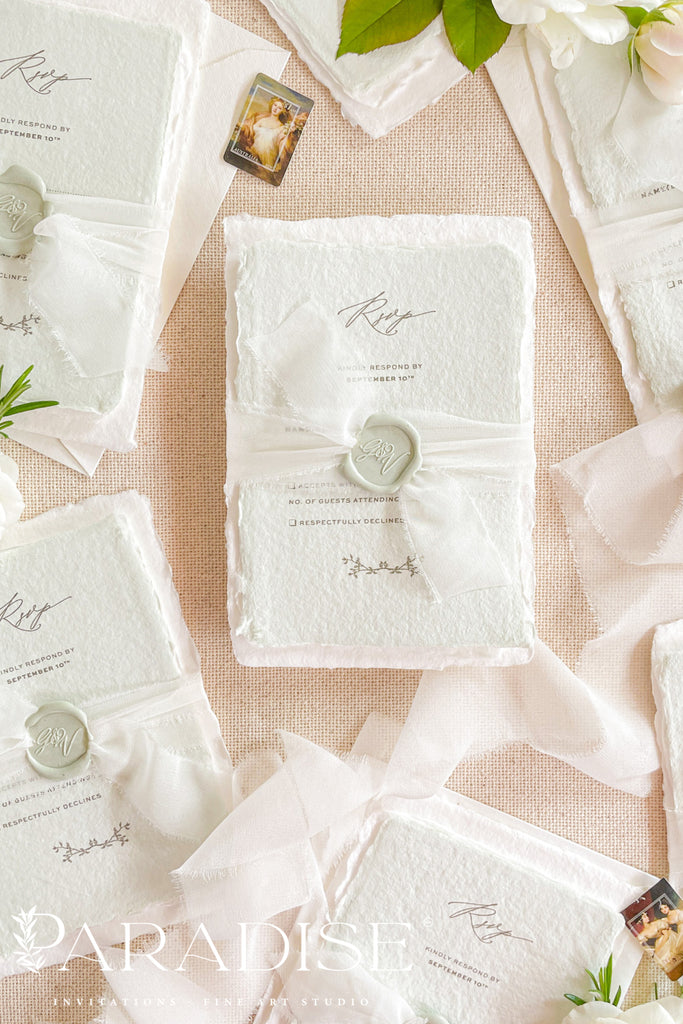 Amina Handmade Paper Wedding Invitation Sets