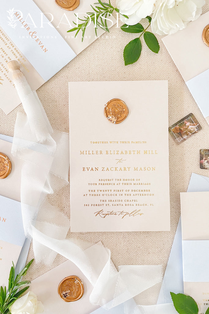 Avery Gold Foil Wedding Invitation Sets