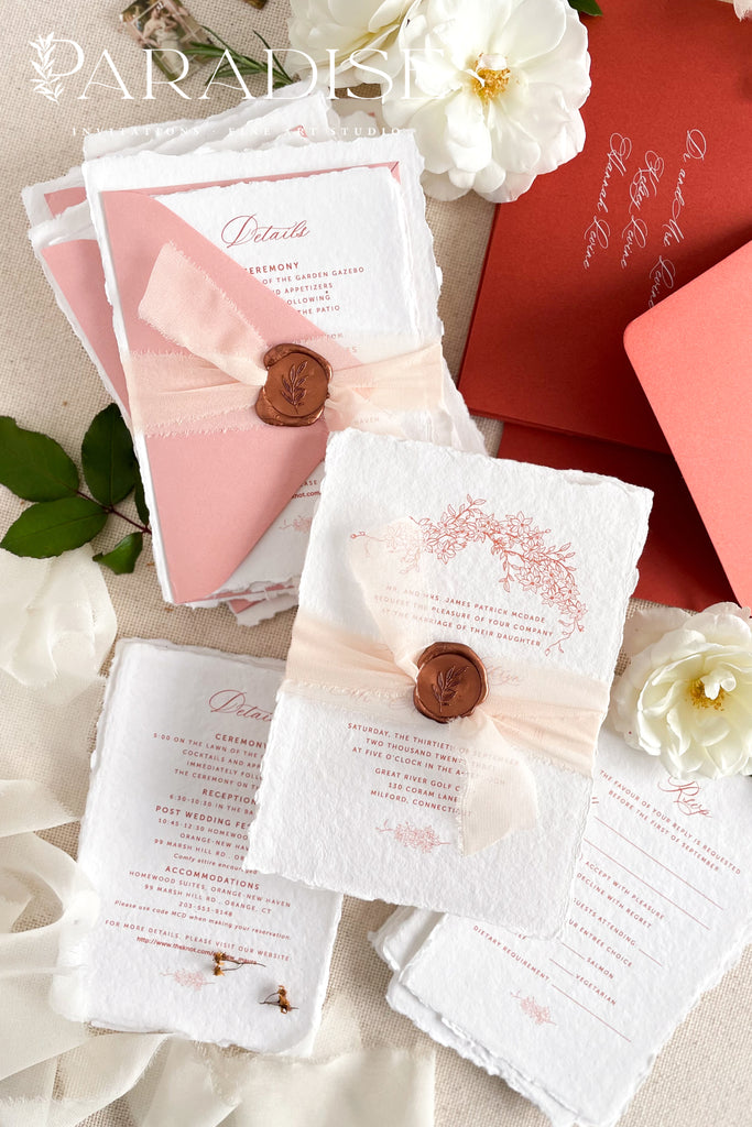 Alika Handmade Paper Wedding Invitation Sets