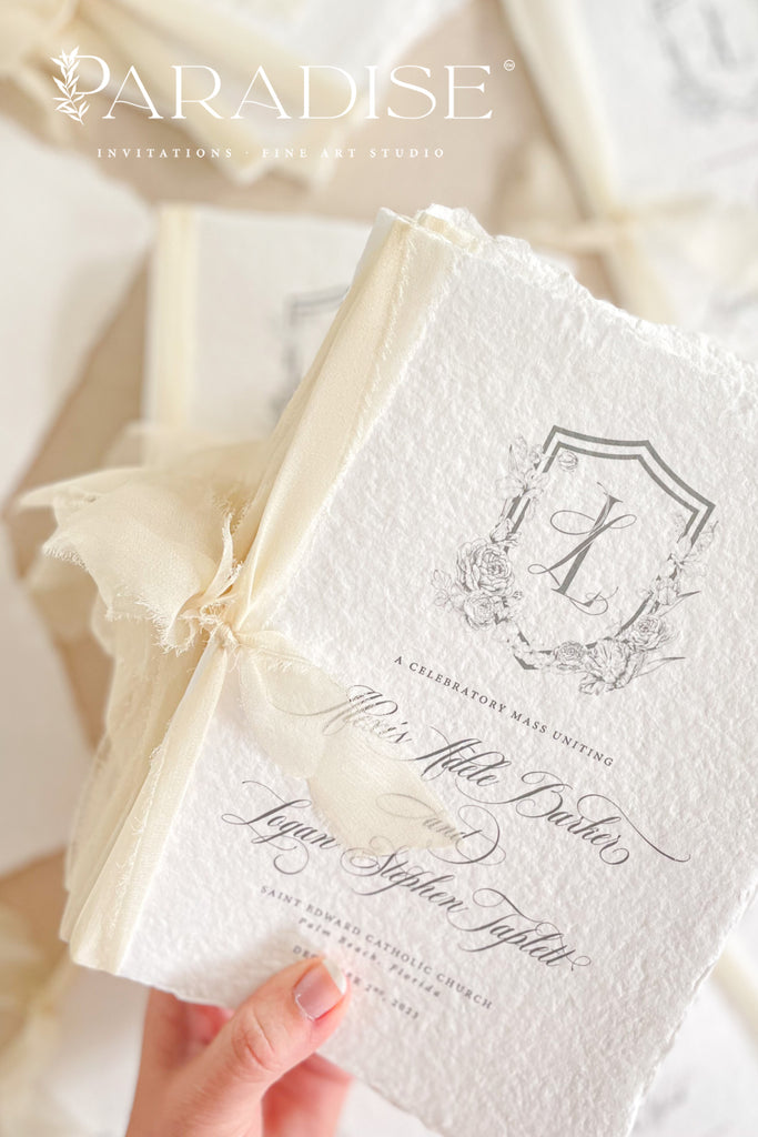 Maisy Handmade Paper Wedding Program