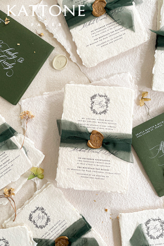 Asti Handmade Paper Wedding Invitation Sets