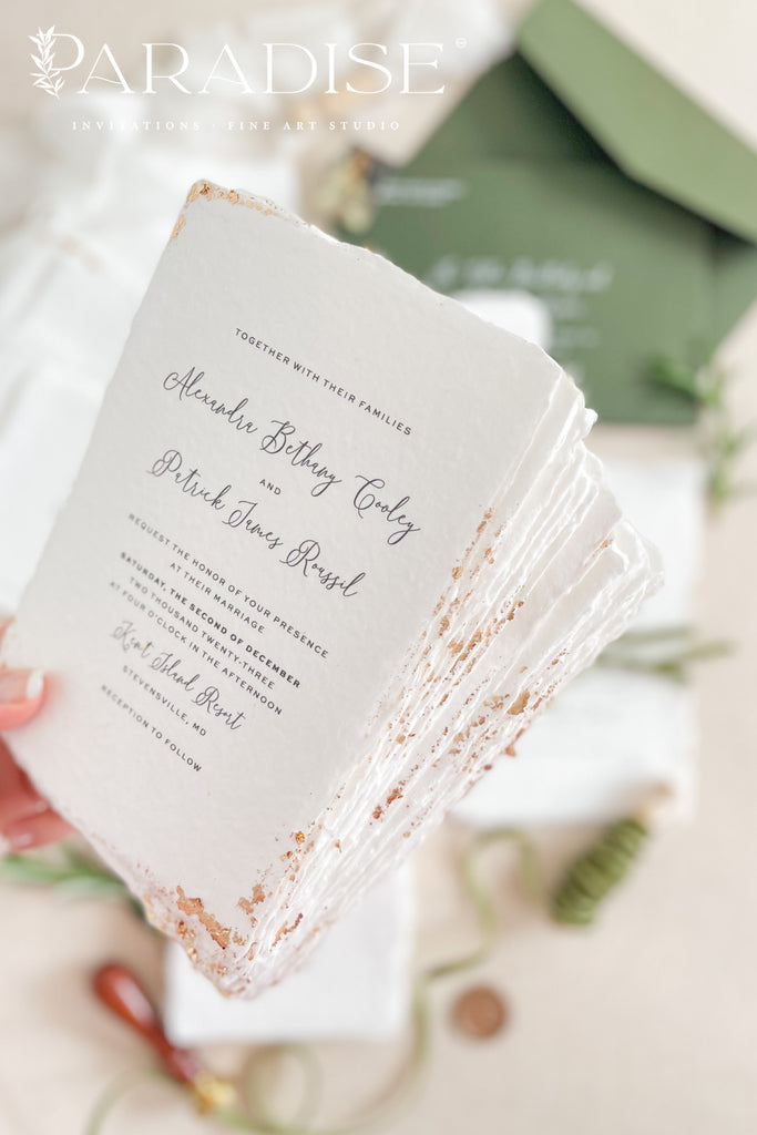 Sofia Handmade Paper Wedding Invitation Sets