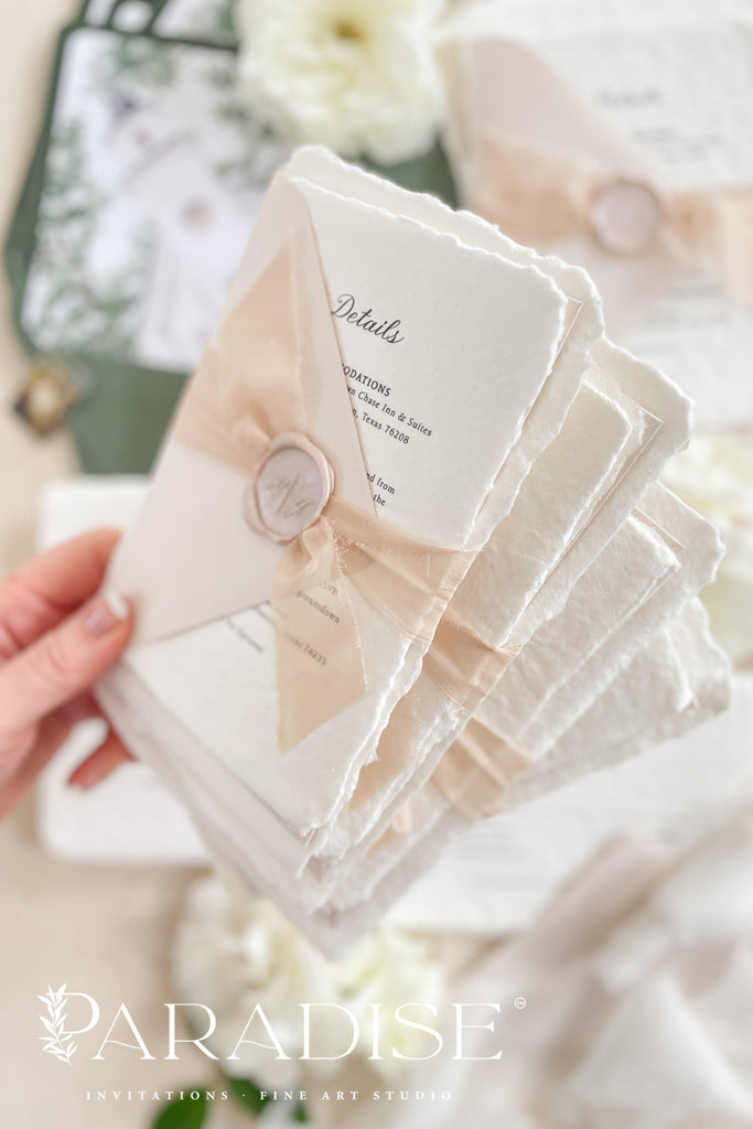 Cerese Handmade Paper Wedding Invitation Sets