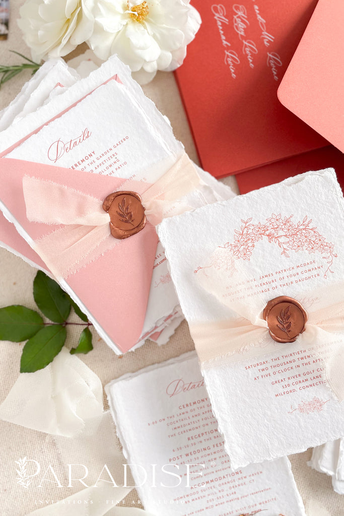 Alika Handmade Paper Wedding Invitation Sets