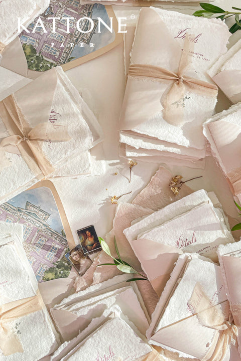 Lulee Handmade Paper Wedding Invitation Suite